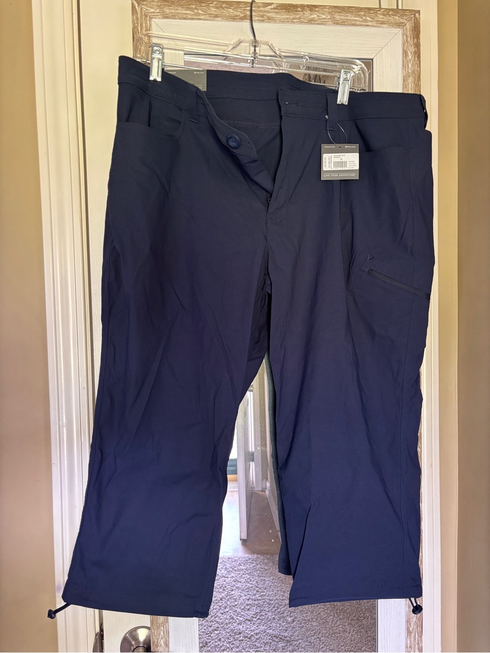 Eddie Bauer Navy Cargo Pants with Zipper Pocket